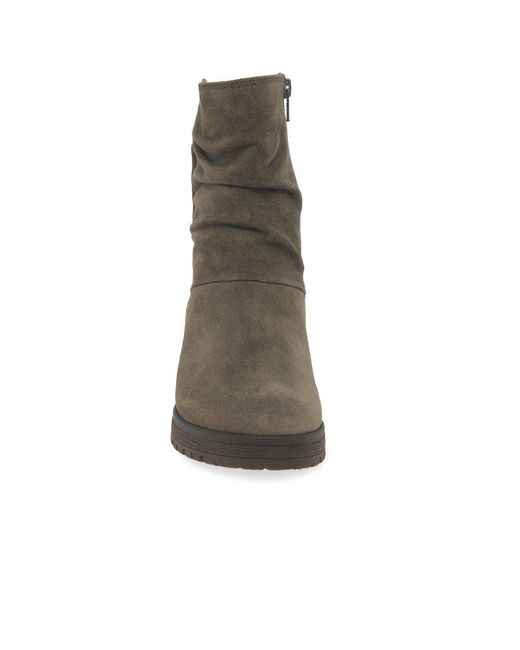 Gabor Brown Zola Biker Boots