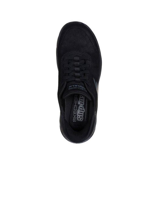 Skechers Gray Go Walk Flex Mali 124837-Brn Bungee Laces Shoes