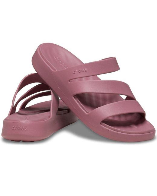 CROCSTM Purple Getaway Strappy Mule Sandals