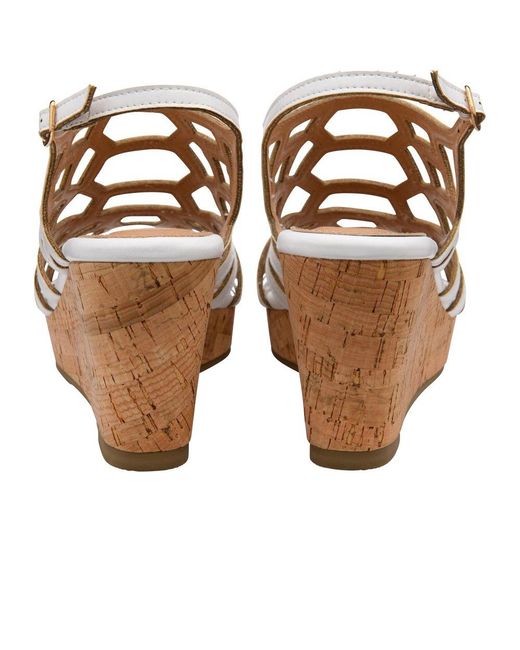 Lotus Metallic Rhi Wedge Sandals