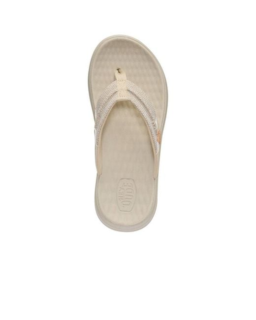 HeyDude Gray Finn Flip Braided Sandals for men