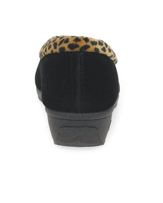 Lunar Black Paloma Full Slippers