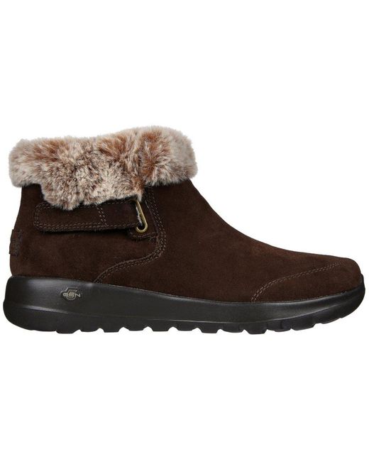 Skechers On The Go Joy First Glance Ankle Boots in Brown | Lyst UK
