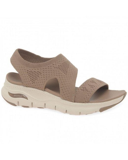 Skechers Gray Arch Fit Brightest Day Sandals