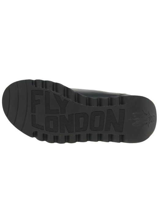 Fly London Black Salv Casual Ankle Boots