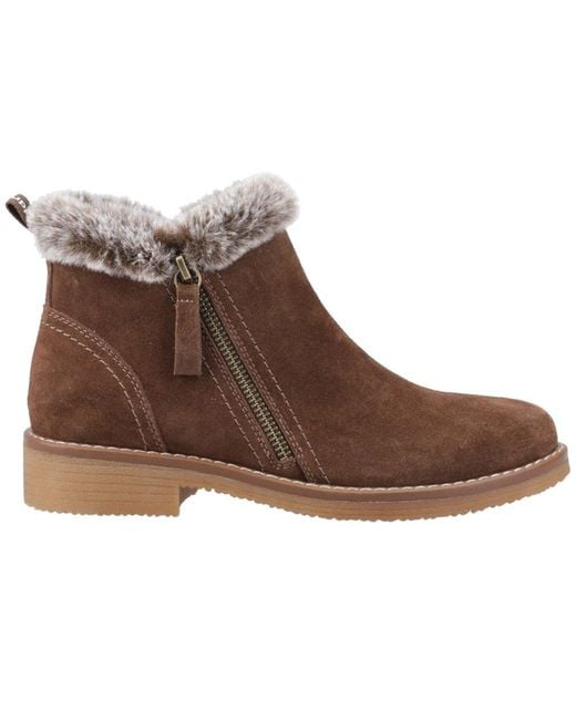 Hush Puppies Brown Marnie Zip Boots