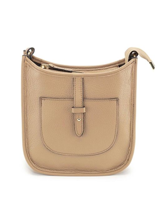 Elie Beaumont Natural Messenger Handbag