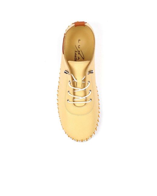Lunar (GRS) Natural St Ives Lace Up Shoes