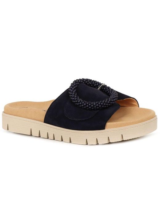 Gabor Blue Everly Mule Sandals