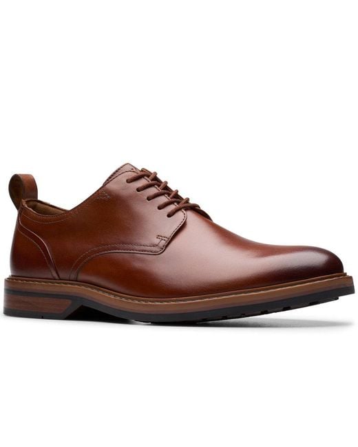 Clarks Brown Aldwin Lace Shoes for men