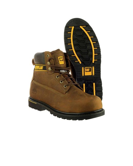 Caterpillar Brown Holton Safety Boots for men