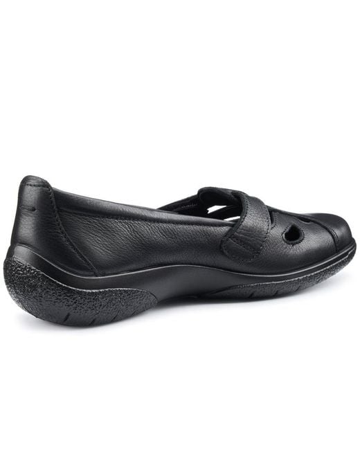 Hotter Black Nirvana T-Bar Casual Shoes