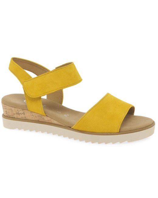 Gabor Yellow Raynor Sandals
