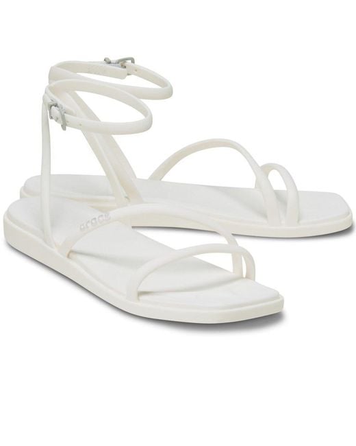 CROCSTM White Miami Ankle Strap Toe Loop Sandals