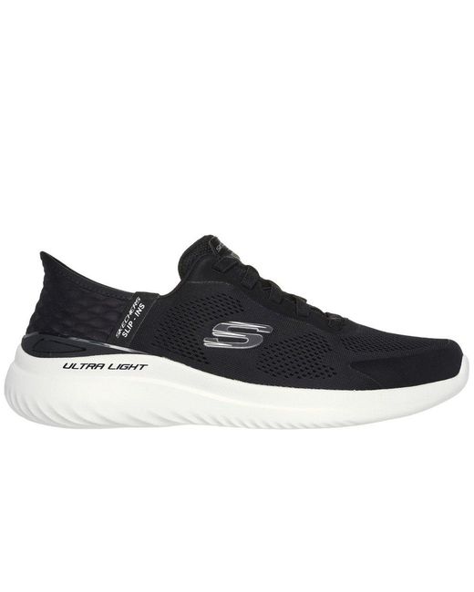 Skechers Black Bounder 2.0 Emerged 232459-Bkw Slip On Shoes for men