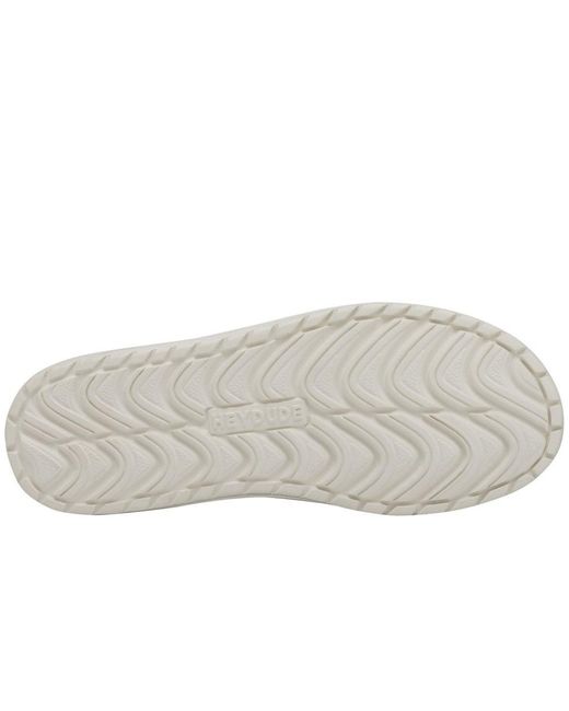 HeyDude Gray Mikka Braided Slip On Shoes for men