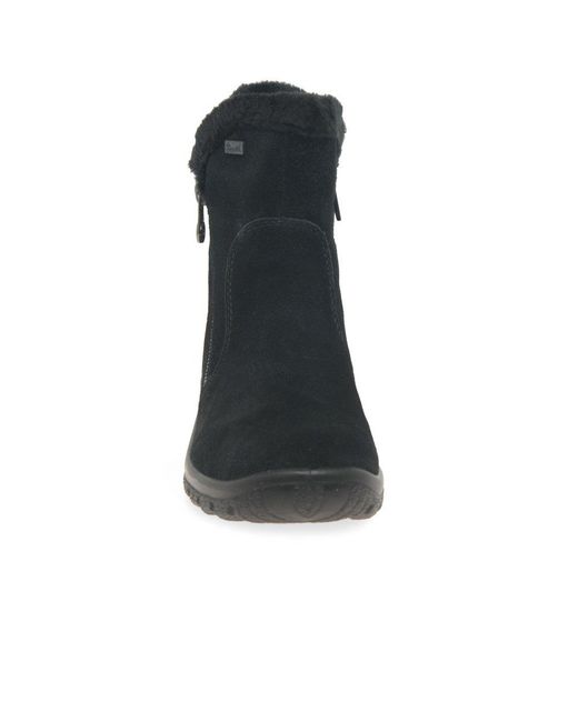 Rieker Black Everest Ankle Boots