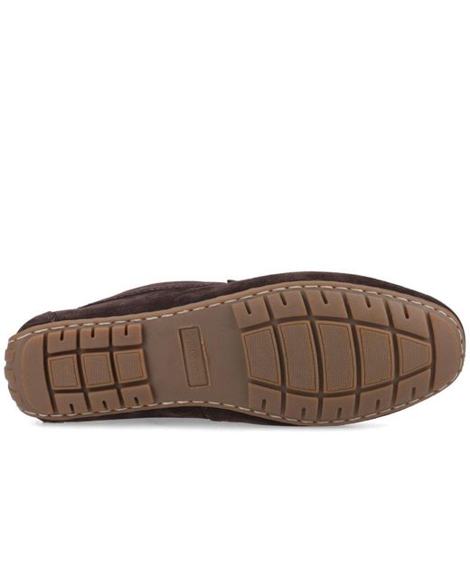 Hush Puppies Brown Ralph Suede Shoes for men