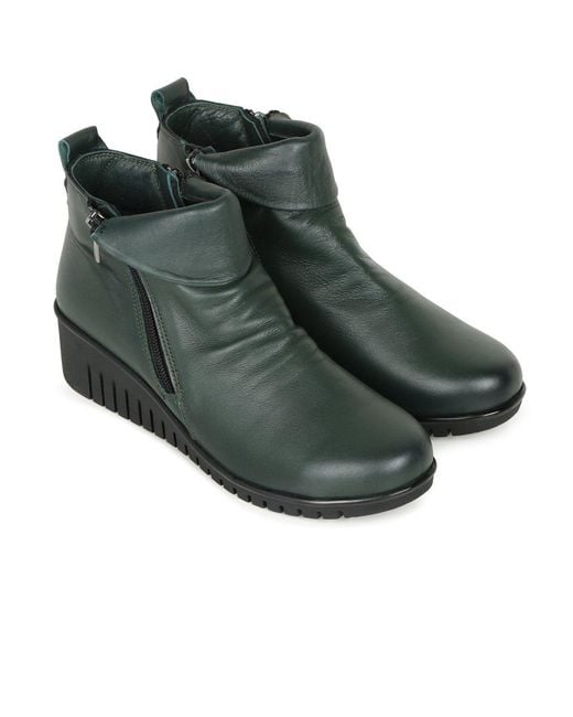 Lotus Green Cordelia Ankle Boots
