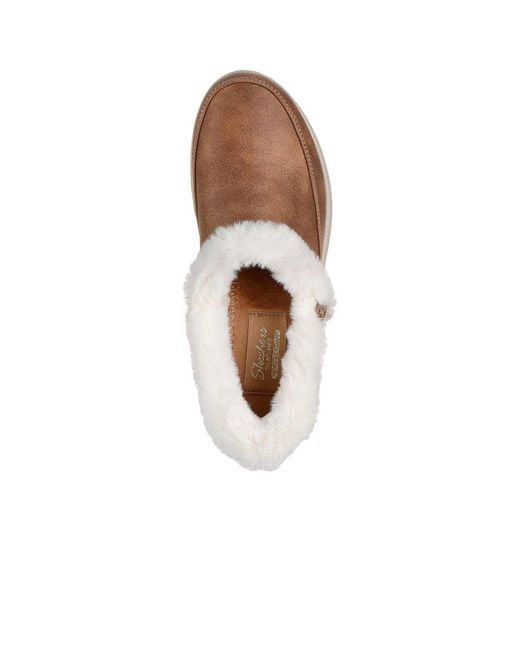 Skechers Brown Cozy Escape Textile Chestnut Slippers