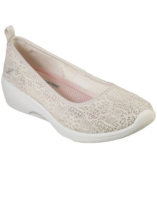 Skechers Natural Arya Airy Days Slip On Shoes