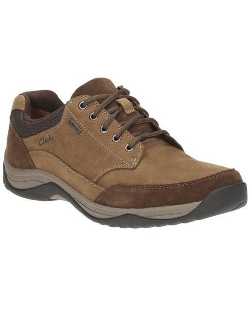 Clarks Baystone Go Gtx Mens Wide Casual Shoes in Brown for Men | Lyst UK