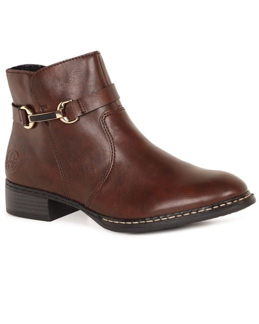 Rieker Brown Cawood Ankle Boots