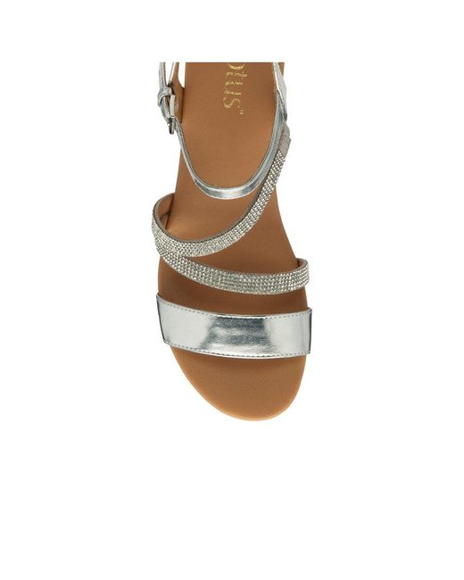 Lotus Metallic Goldie Wedge Sandals