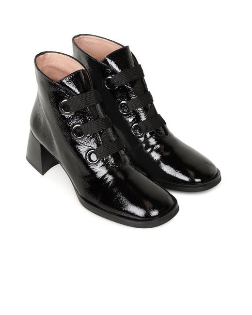 Hispanitas Black Milan Lace Ankle Boots