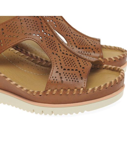 Pikolinos Brown Aguadulce Wedge Heel Sandals