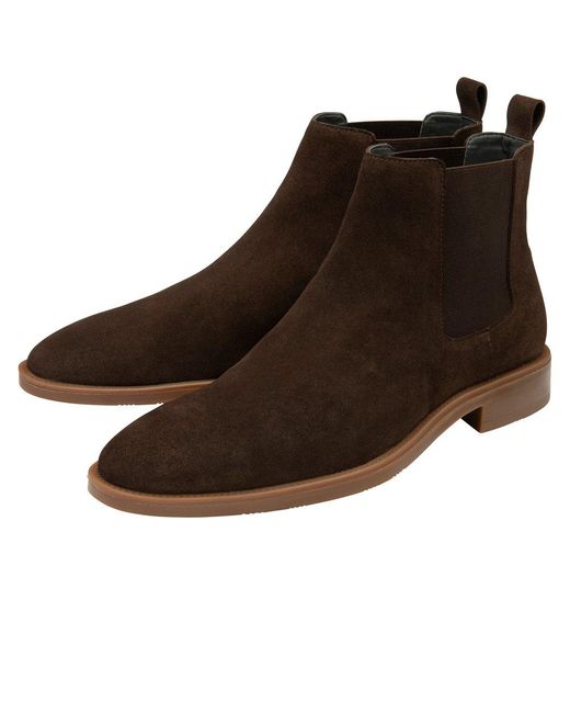 Frank Wright Brown Hogan Chelsea Boots for men