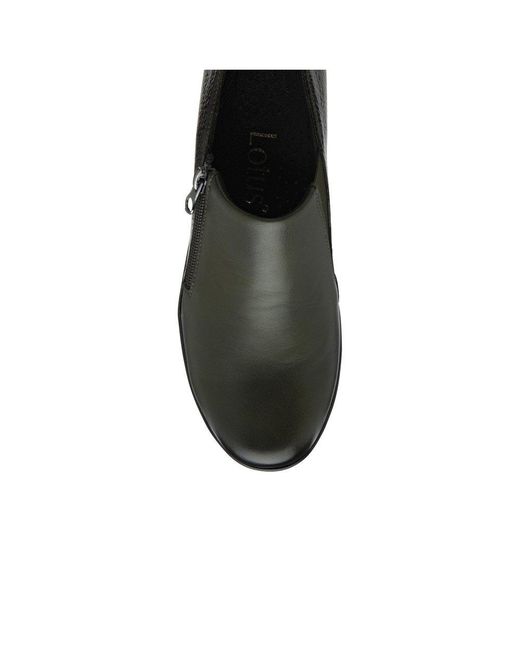 Lotus Black Altan Low Wedge Shoes