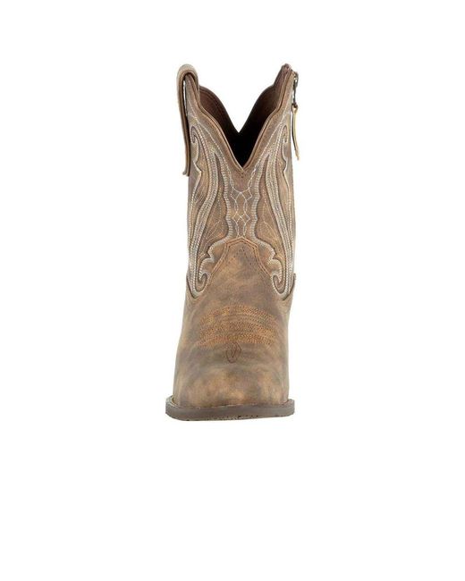Durango Brown Crush Shortie Western Boots