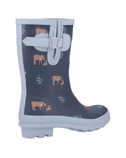 Cotswold Blue Woodland Mid Wellingtons
