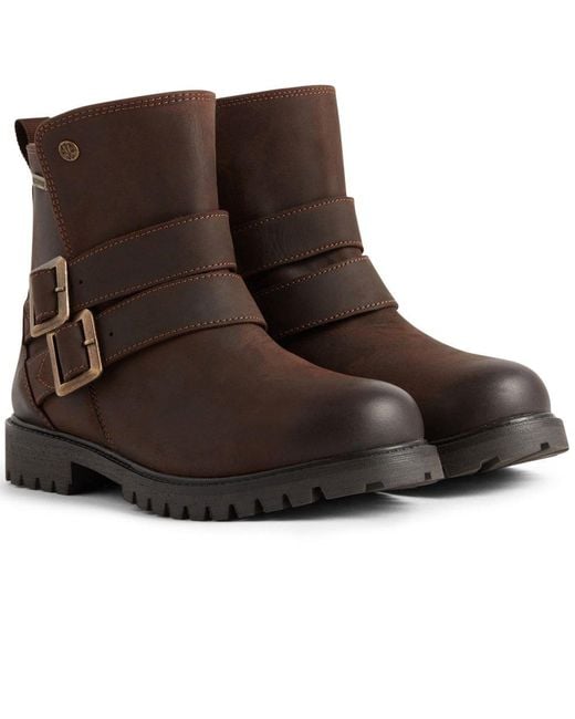 Hunter Brown Ness Ankle Boots