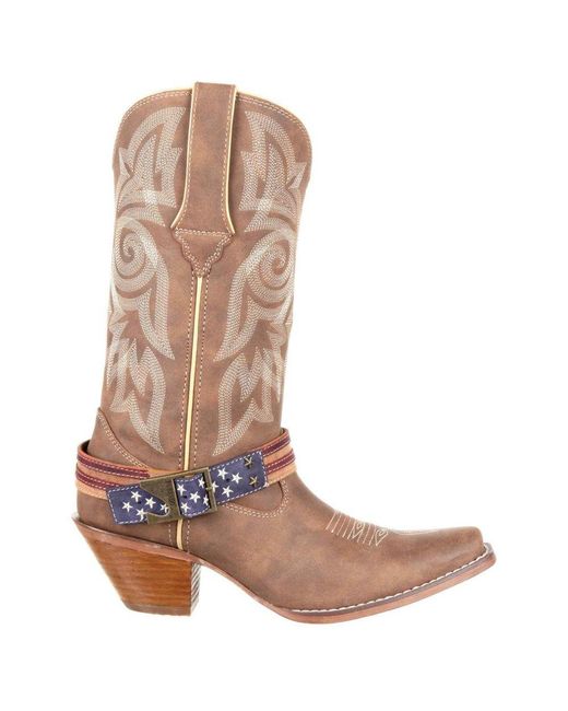Durango Brown Crush Flag Western Boots