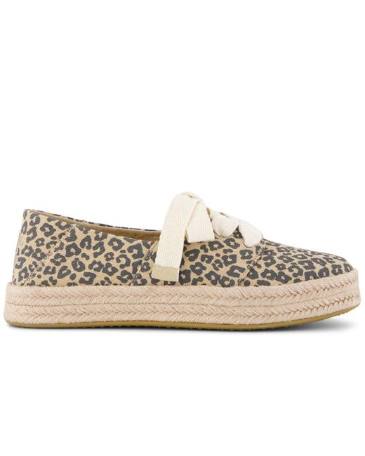 TOMS Metallic Carolina Espadrille Lace Up Shoes