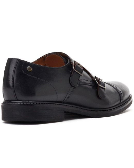 Base London Black Diablo Monk Shoes for men