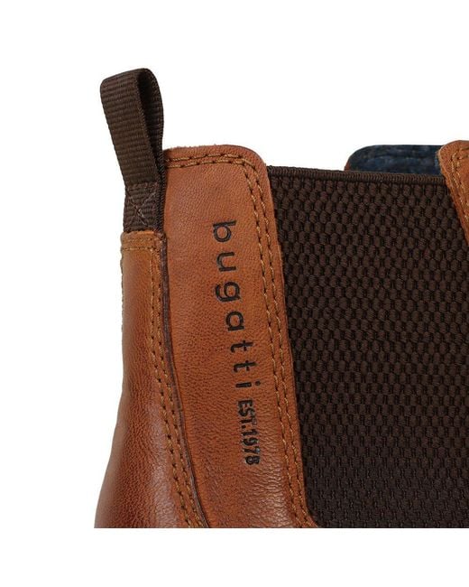 Bugatti Brown Carbon Chelsea Boots for men