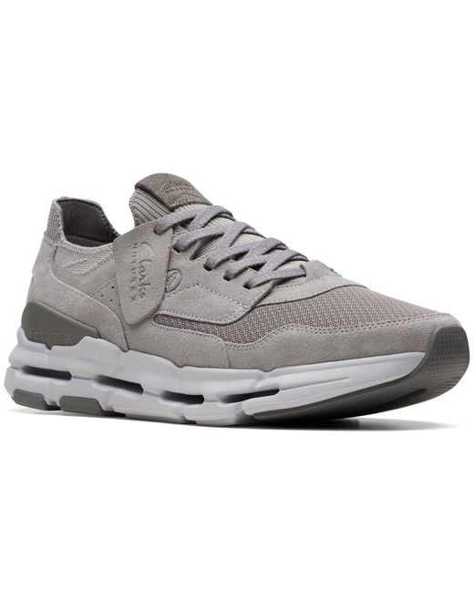 Clarks Gray Nxe Lo Trainers for men