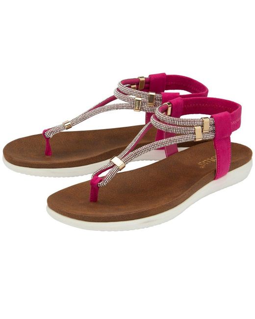 Lotus Pink Chica Toe Post Sandals