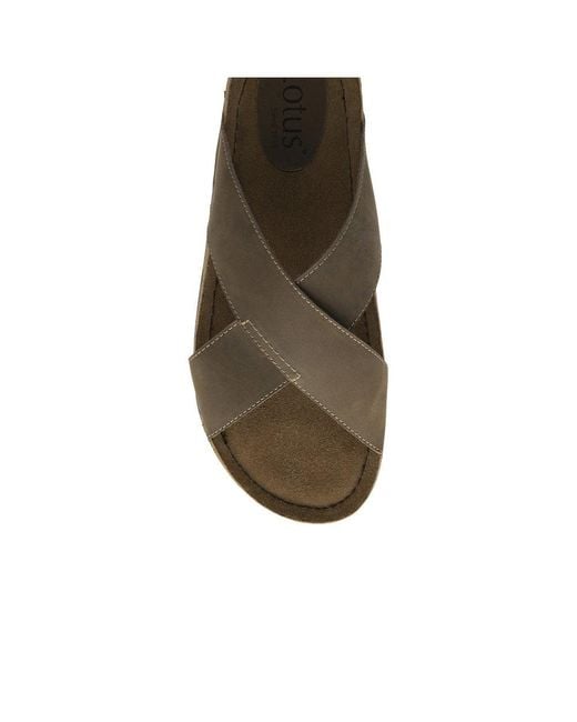 Lotus Brown Salcombe Mule Sandals for men