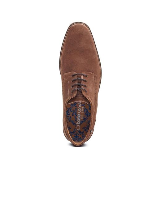 Base London Brown Eton Lace Up Shoes for men