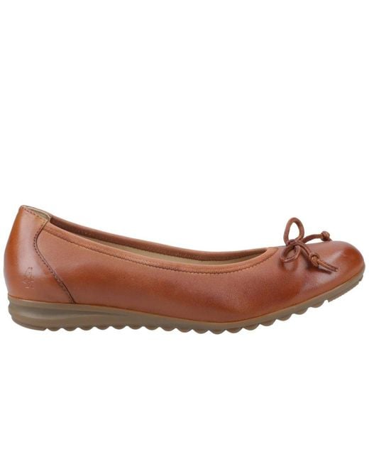 Hush Puppies Brown Lucille Bow Ballerina Shoes