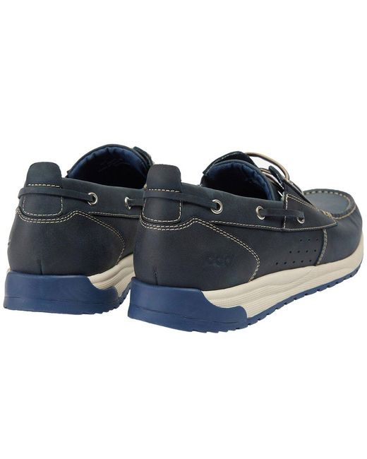Pod Blue Riley Boat Shoes for men