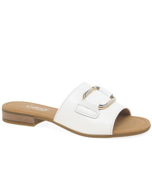 Gabor White Flora Sandals