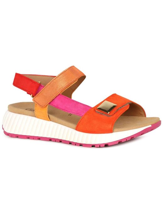 Gabor Pink Gifted Wedge Heel Sandals
