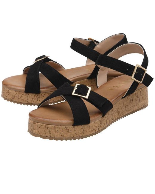 Ravel Black Eals Sandals