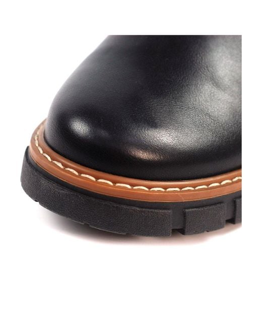 Lunar Black Ribble Ankle Boots