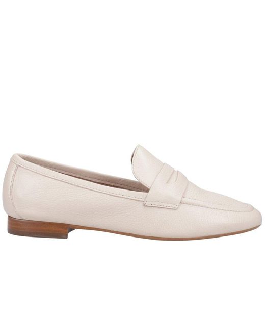 Dune White Gianetta Penny Loafers